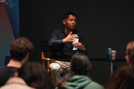 Asad Qizilbash, Head of PlayStation Productions speaks at the Sony Future Filmmaker Awards workshop program