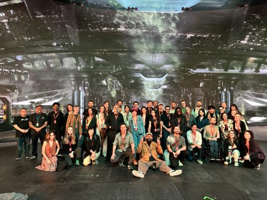 Shortlisted filmmakers attend the Sony Future Filmmaker Awards 2025 Innovation Studio Pixomondo Tour