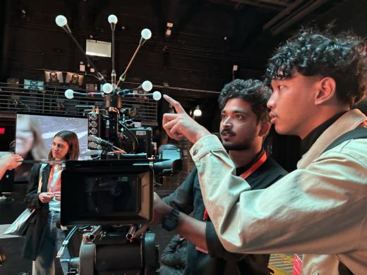 Shortlisted filmmakers attend the Sony Future Filmmaker Awards 2025 Innovation Studio Pixomondo Tour
