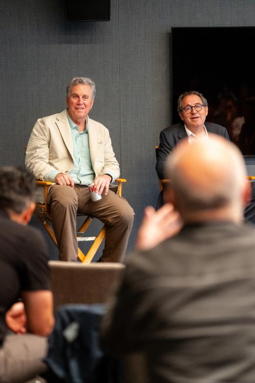 Tom Bernard and Michael Barker, Co-Presidents and Co-Founders, Sony Pictures Classics speak at the Sony Future Filmmaker Awards 2025 workshop program