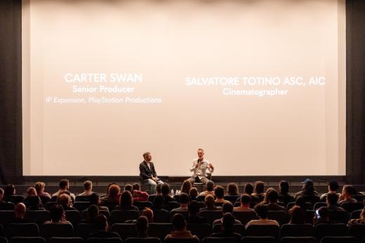 Carter Swan, Senior Producer, IP Expansion, PlayStation Productions and Cinematographer Salvatore Totino (ASC, AIC) gave a Keynote during the Sony Future Filmmaker Awards 2025 workshop program
