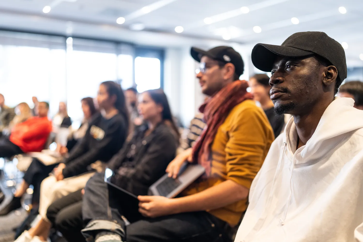 Filmmakers listen in to the workshop program