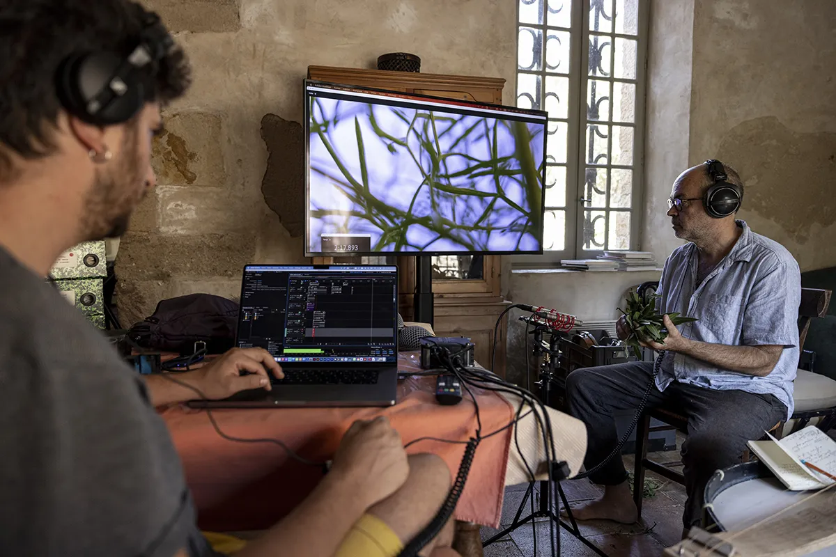 Jacob working with musicians on his recent film Sem la Beluga