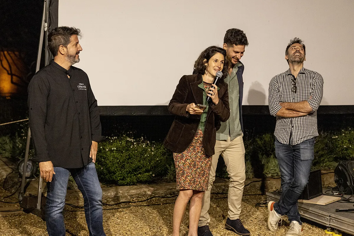 Jacob Redman and his crew at a recent screening of his film Sem la Beluga