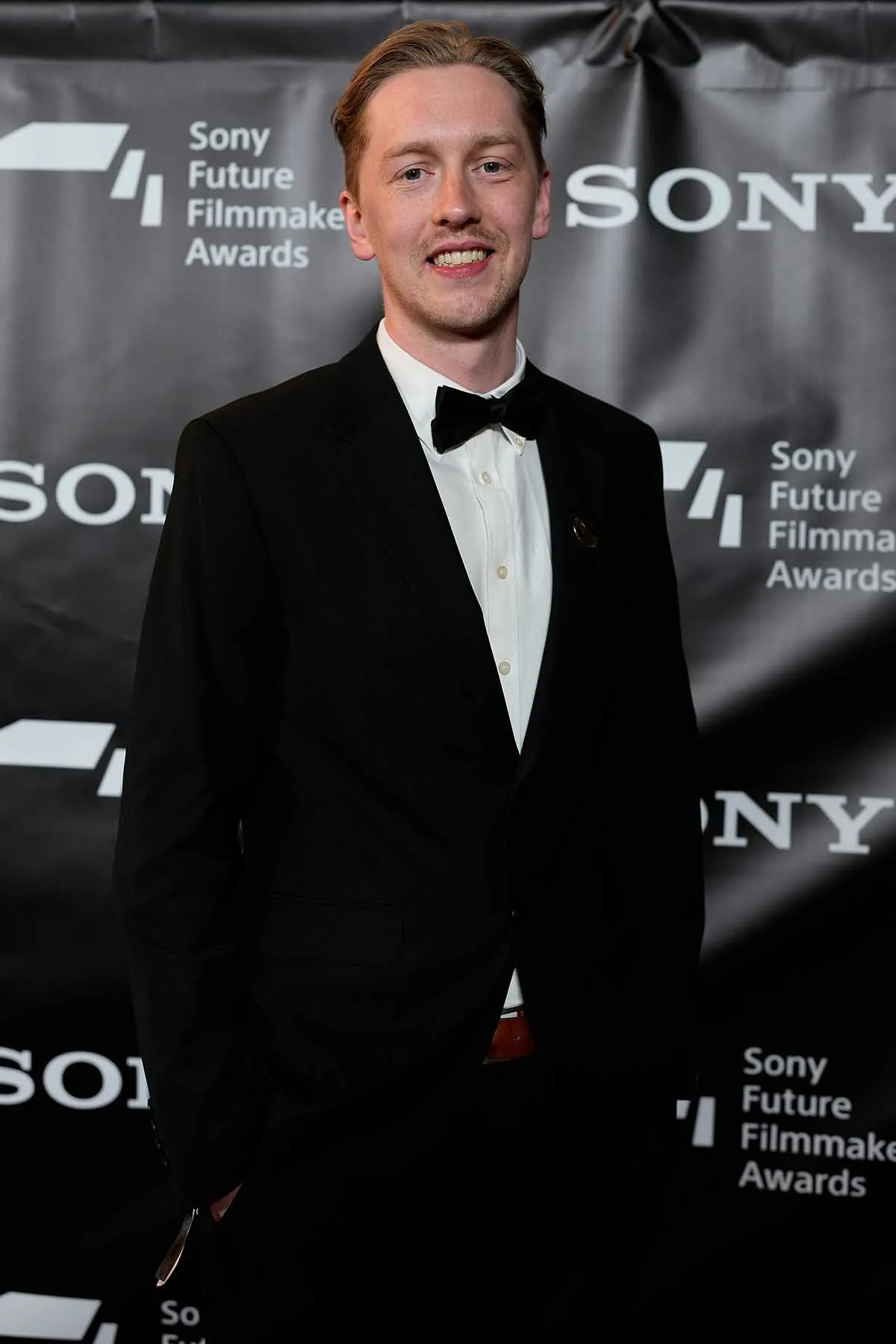 Alfie Barker on the red carpet at the Sony Future Filmmaker Awards 2023 